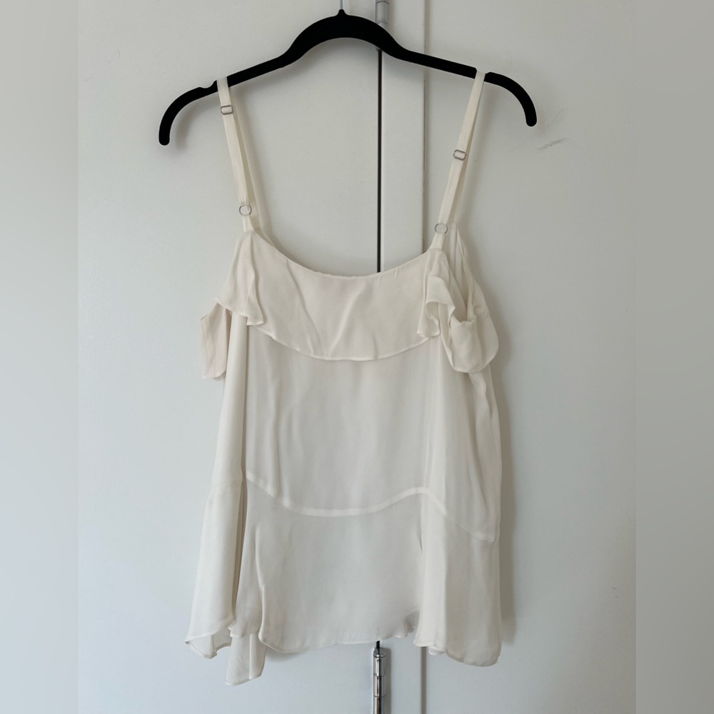 Parker Ruffle Silk Cami - Picture 2 of 5